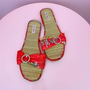 Old Navy Bamboo Sole Slide in Tropical Coral